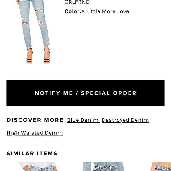 GRLFRND KAROLINA jean size 26. Distressed - Picture 2 of 9